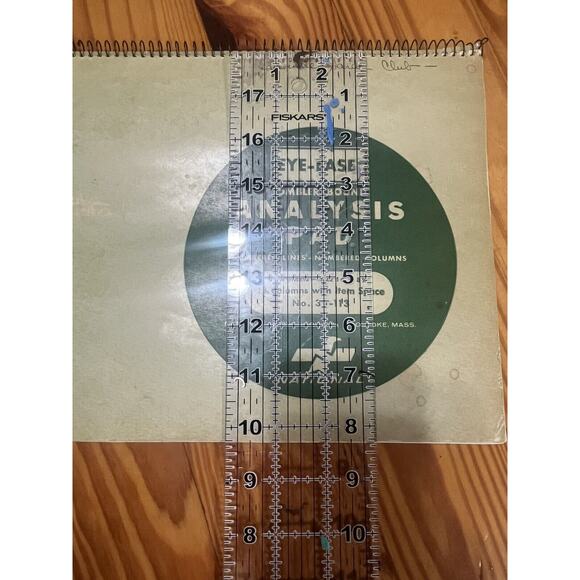 Vintage Analysis Pad National 13 Column 14X8.5" 36 Sheet Eye-Ease 35-113 Spiral - Picture 10 of 16